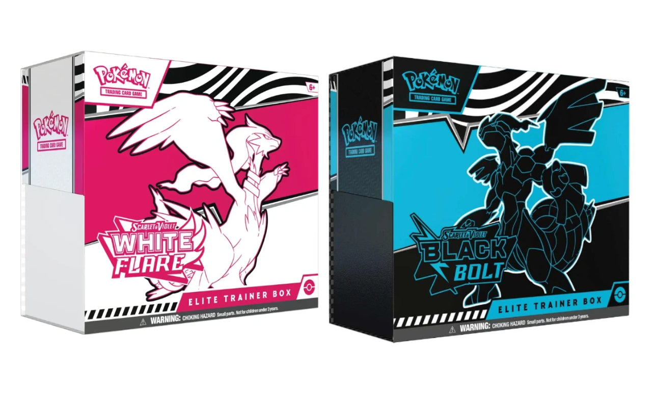 Pokémon Black Bolt and White Flare ETB’s (Set)