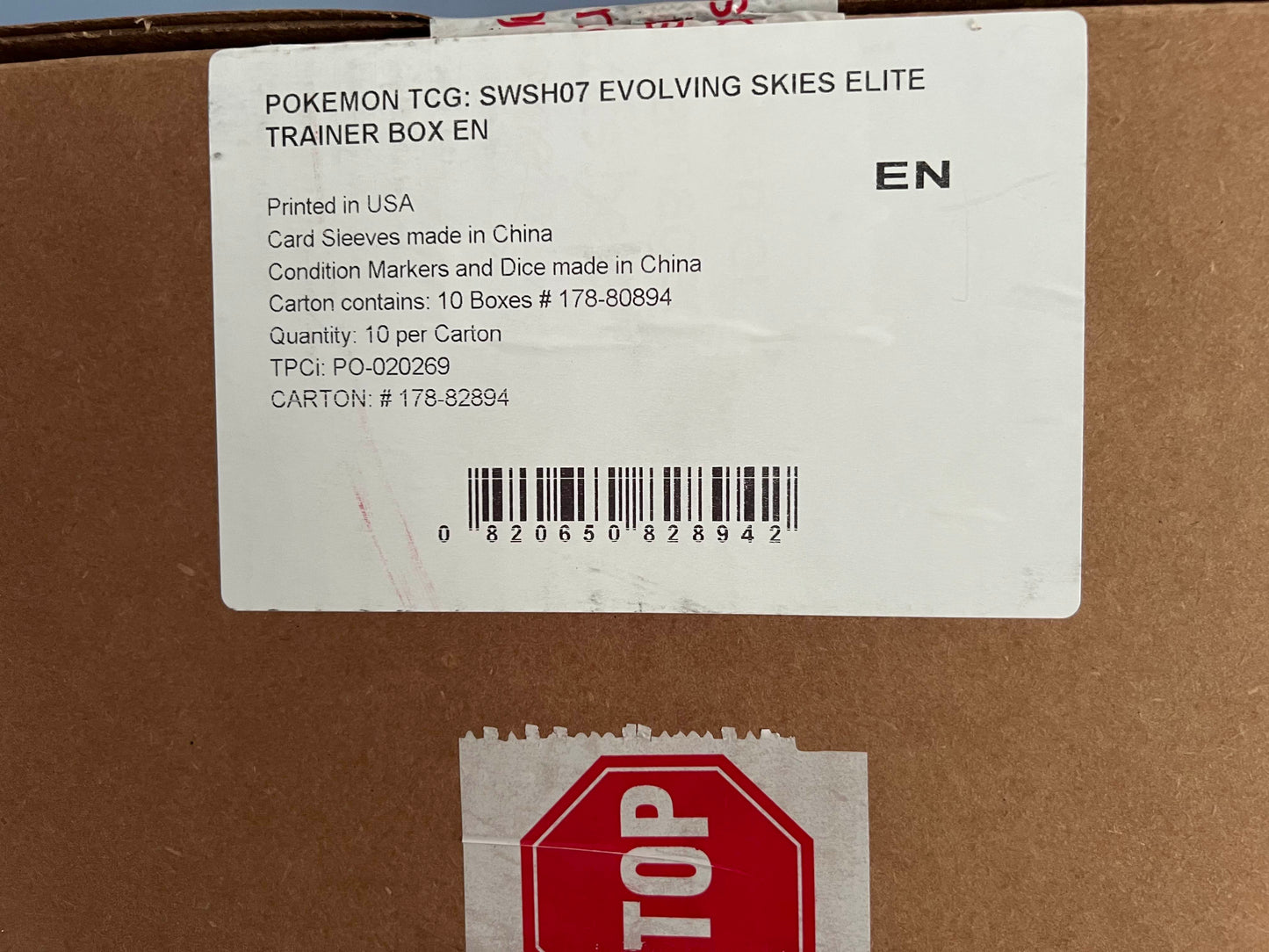 Evolving Skies Sealed ETB Case (x10 ETB’s)