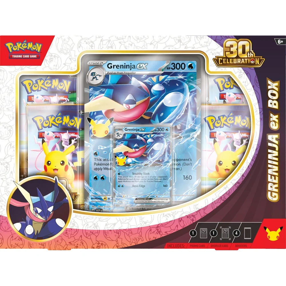 Pokémon TCG: 30th Celebration Sylveon ex Box / Greninja ex Box Bundle