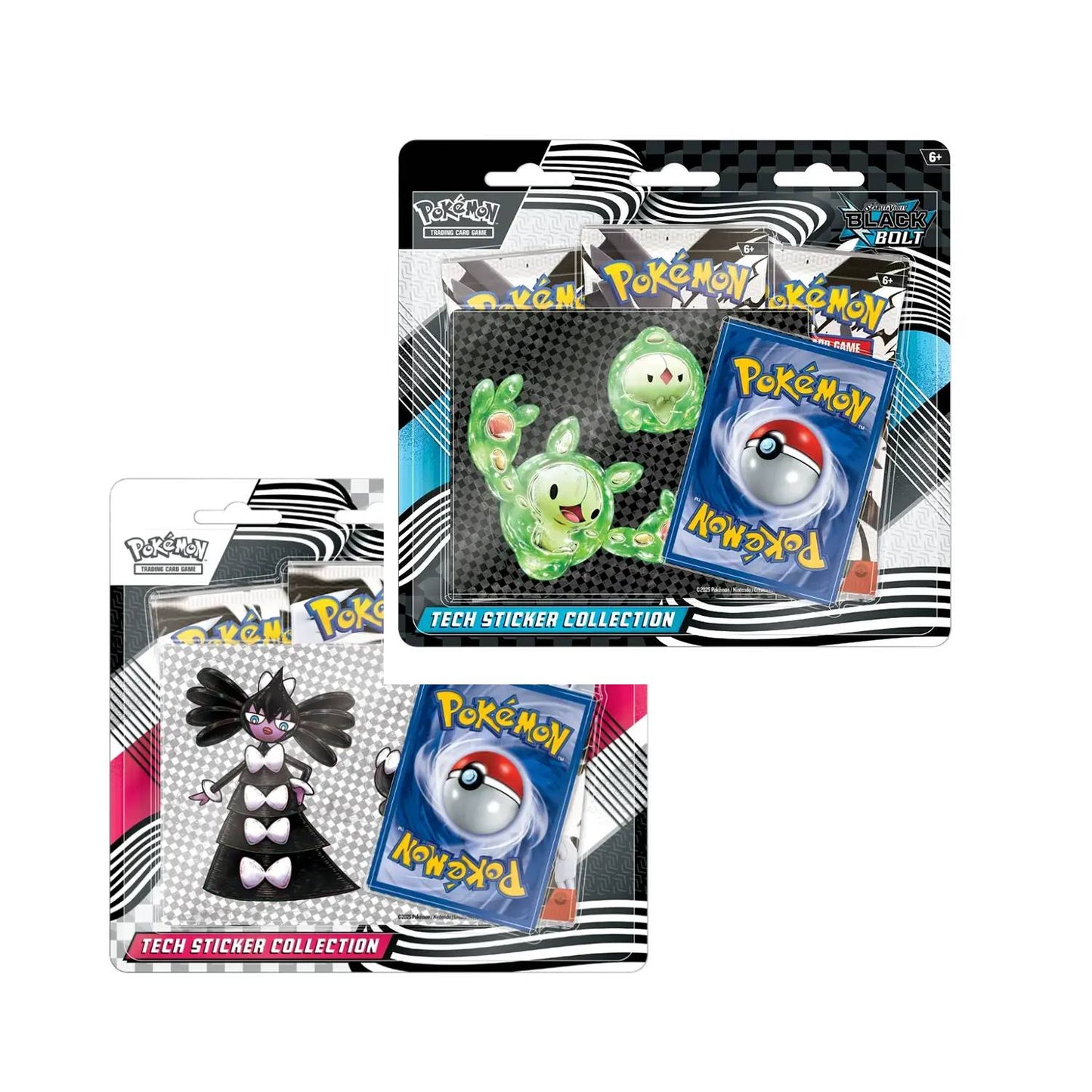 Pokemon Scarlet & Violet Black Bolt and White Flare Tech Sticker Set