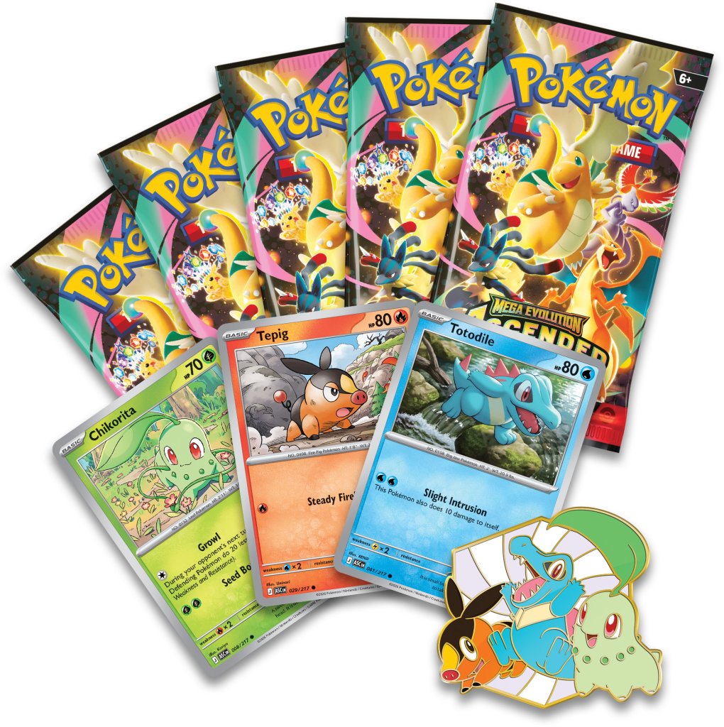 Pokemon TCG Mega Evolution Ascended Heroes First Partners Deluxe Pin Collection
