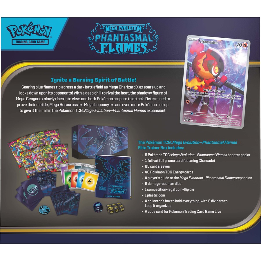 Pokemon TCG Mega Evolution:  Mega Phantasmal Flames Elite Trainer Box