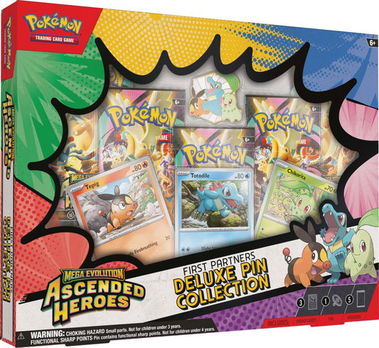 Pokemon TCG Mega Evolution Ascended Heroes First Partners Deluxe Pin Collection